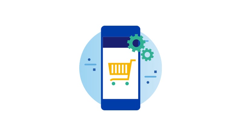 A smartphone displaying a shopping cart, symbolising the improved security provided by the 3DS authentication method