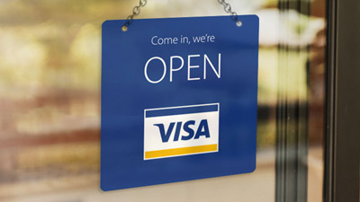 Visa door signage
