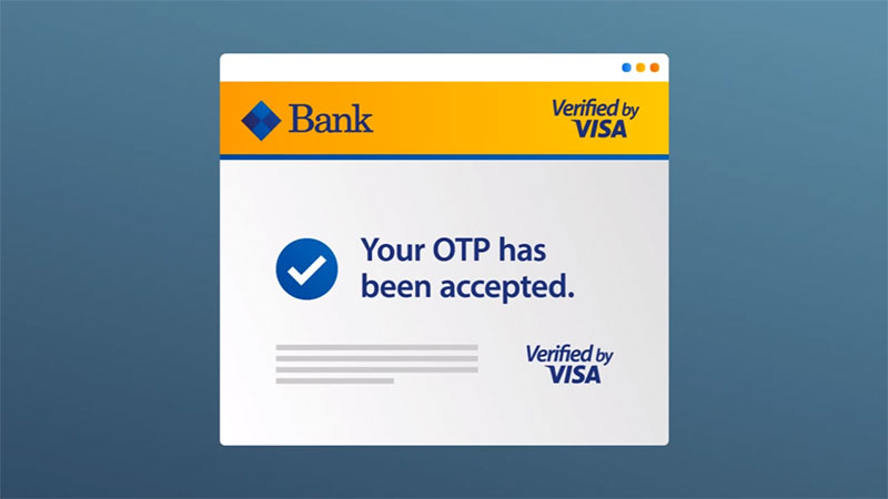 Picture of a validation message on a screen, one of the steps of 3-D Secure payment methods