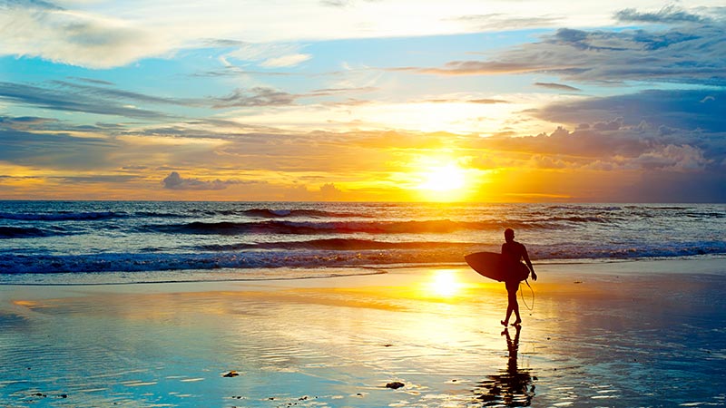 Picture of a Balinese beach that can be visited while travelling to Bali